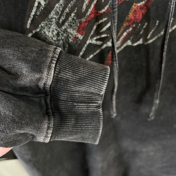 David Bowie Hoodie Sweater Dress Tunic Vintage Canvas Sz Medium Distressed Rock - Picture 12 of 16